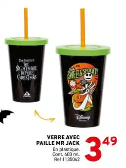Trafic Verre avec paille mr jack offre
