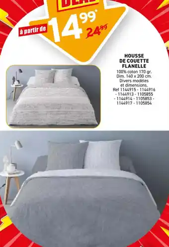 Trafic Housse de couette flanelle offre