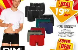 Trafic Lot de 3 boxers coton stretch homme offre