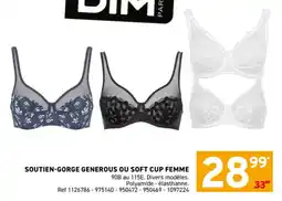 Trafic Soutien-gorge generous ou soft cup femme offre