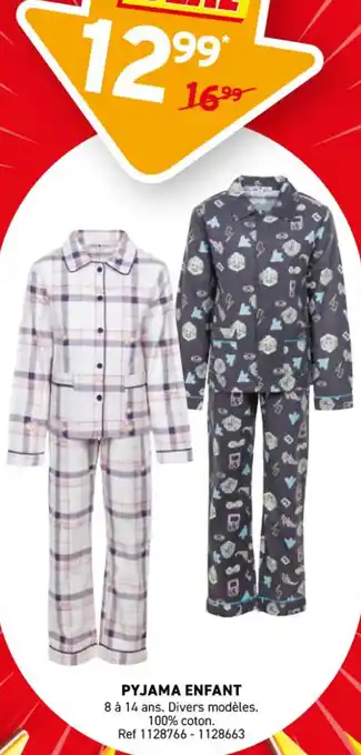 Trafic Pyjama enfant offre