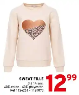 Trafic Sweat fille offre