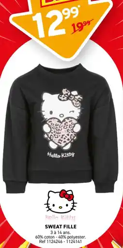 Trafic Sweat fille offre