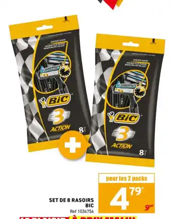 Trafic Set de 8 rasoirs bic offre