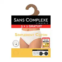 Carrefour SANS COMPLEXE Pocket slips x 4 Simplement coton offre