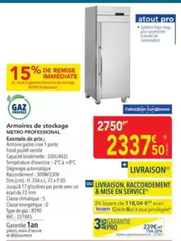 METRO Metro - armoires de stockage professional offre