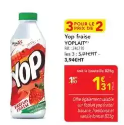 METRO Yoplait - yop fraise offre