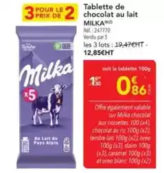 METRO Milka - tablette de chocolat au lait offre