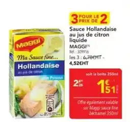 METRO Maggi - sauce hollandaise au jus de citron liquide offre