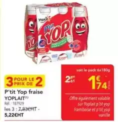 METRO Yoplait - p'tit yop fraise offre