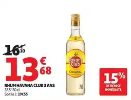Auchan Supermarché Havana club - rhum 3 ans offre