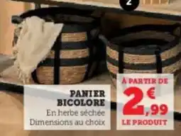 Super U Panier bicolore offre