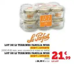 Super U Lot de 12 terrines familia wiss offre