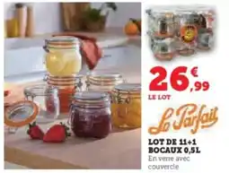 Super U Lot de 11+1 bocaux offre