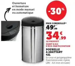Super U Poubelle a abattant offre