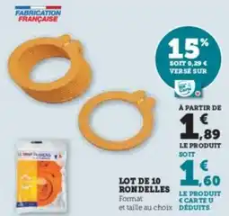 Super U Lot de 10 rondelles offre