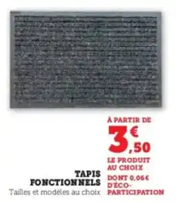 Super U Tapis fonctionnels offre