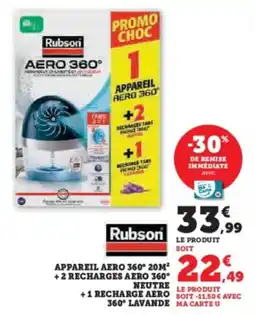 Super U Appareil aero 360º 20m² + 2 recharges aero 360° neutre +1 recharge aero 360° lavande offre