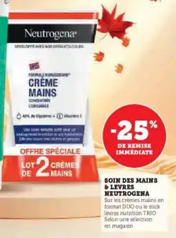 Hyper U Soin des mains & levres neutrogena offre