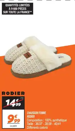 Netto Chausson femme rodier offre