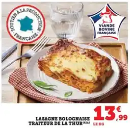U Express Lasagne bolognaise traiteur de la thur offre