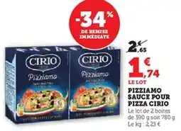 U Express Pizziamo sauce pour pizza cirio offre