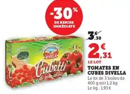 U Express Tomates en cubes divella offre