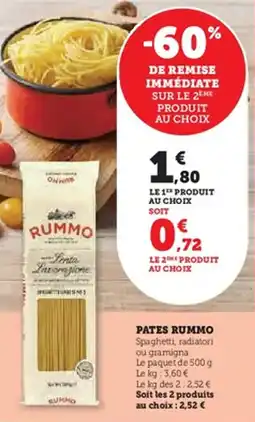 U Express Pates rummo offre