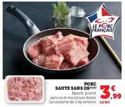 U Express Porc saute sans os offre