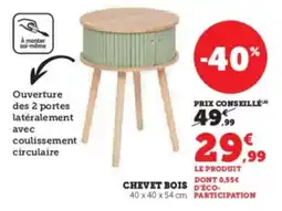 Hyper U Chevet bois offre
