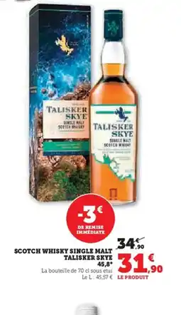 U Express Scotch whisky single malt talisker skye offre