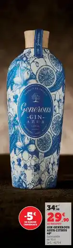 U Express Gin generous azur citrus 40° offre
