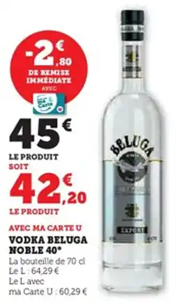 U Express Vodka beluga noble 40° offre