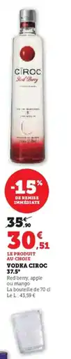 U Express Vodka ciroc 37.5° offre