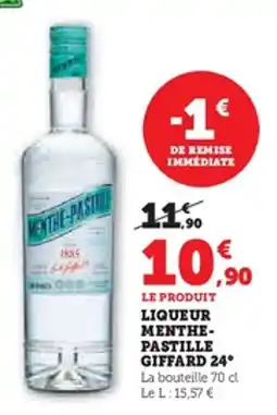 U Express Liqueur menthe pastille giffard 24° offre