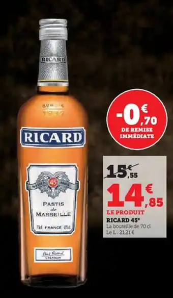 U Express Ricard 45° offre
