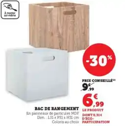 Hyper U Bac de rangement offre