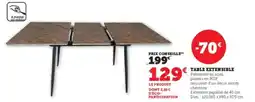 Hyper U Table extensible offre