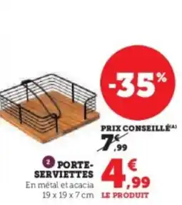 Hyper U Porte- serviettes offre