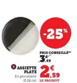 Hyper U Assiette plate offre