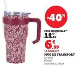 Hyper U Mug de transport offre