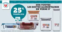 Hyper U Sur toutes les boites alimentaires en verre u offre