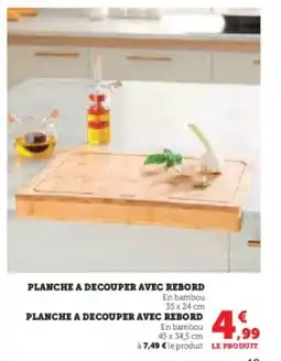 Hyper U Planche a decouper avec rebord offre