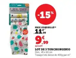 Hyper U Lot de 3 torchongenio offre