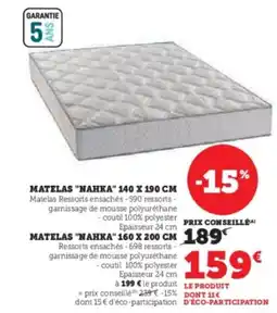 Hyper U Matelas “nahka" 140 x 190 cm offre
