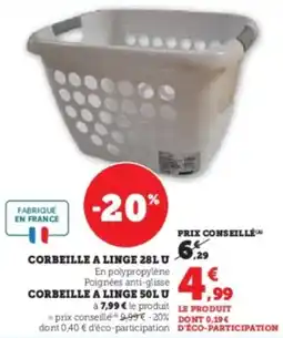 Hyper U U Corbeille a linge offre