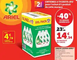 Super U Lessive liquide ariel offre