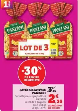 Super U Pates creatives 6 panzani offre