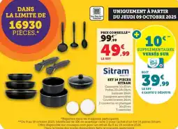 Super U Set 14 pieces sitram offre