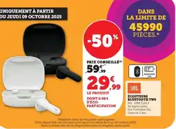 Super U Écouteurs bluetooth tws offre
